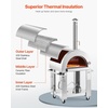 image:imageVEVOR Dual Fuel Giant Pizza Oven Outdoor 26 Artisan Large Pizza Ovens Pellet amp Propane Gas Kiln Pizza Maker with Wheels Pizza Stone Multi Fuel Cooker for Camping amp Backyard