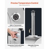 image:imageVEVOR Dual Fuel Pizza Oven Outdoor 26 in Portable Pizza Oven Pellet amp Gas Powered Outdoor PizzaMaker with Thickened Cordierite PizzaStone Easy to Move with Casters for Camping and Backyard26 Inch Dual Fuel Pizza Oven
