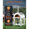 image:imageVEVOR Dual Fuel Pizza Oven Outdoor 26 in Portable Pizza Oven Pellet amp Gas Powered Outdoor PizzaMaker with Thickened Cordierite PizzaStone Easy to Move with Casters for Camping and Backyard26 Inch Dual Fuel Pizza Oven