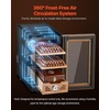 image:imageVEVOR Electric Humidor 16L 100 Counts Electric Cigar Humidor Cabinet with Cooling Temperature Control Spanish Cedar Wood Shelves amp Drawers Mechanical Hygrometer 2 Layers Cooler for Household23L