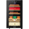 image:imageVEVOR Electric Humidor 16L 100 Counts Electric Cigar Humidor Cabinet with Cooling Temperature Control Spanish Cedar Wood Shelves amp Drawers Mechanical Hygrometer 2 Layers Cooler for Household48L