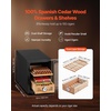 image:imageVEVOR Electric Humidor 16L 100 Counts Electric Cigar Humidor Cabinet with Cooling Temperature Control Spanish Cedar Wood Shelves amp Drawers Mechanical Hygrometer 2 Layers Cooler for Household16L