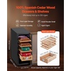 image:imageVEVOR Electric Humidor 16L 100 Counts Electric Cigar Humidor Cabinet with Cooling Temperature Control Spanish Cedar Wood Shelves amp Drawers Mechanical Hygrometer 2 Layers Cooler for Household33L