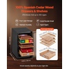 image:imageVEVOR Electric Humidor 16L 100 Counts Electric Cigar Humidor Cabinet with Cooling Temperature Control Spanish Cedar Wood Shelves amp Drawers Mechanical Hygrometer 2 Layers Cooler for Household48L