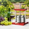 image:imageVEVOR Fruit Wine Press 088 Gallon336L 2 Stainless Steel Barrels Manual Juice Maker Cider Apple Grape Tincture Vegetables Honey Olive Oil Making Press with THandle for Outdoor Kitchen and HomeStainless 053Gal