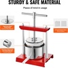 image:imageVEVOR Fruit Wine Press 088 Gallon336L 2 Stainless Steel Barrels Manual Juice Maker Cider Apple Grape Tincture Vegetables Honey Olive Oil Making Press with THandle for Outdoor Kitchen and HomeStainless 053Gal