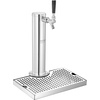 image:imageVEVOR Kegerator Tower Kit Single Tap Beer Conversion Kit Stainless Steel Keg Beer Tower Dispenser with Dual Gauge CGA320 Regulator amp DSystem Keg Coupler Beer Drip Tray for Party HomeSingle Tap