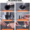 image:imageVEVOR Kegerator Tower Kit Single Tap Beer Conversion Kit Stainless Steel Keg Beer Tower Dispenser with Dual Gauge CGA320 Regulator amp DSystem Keg Coupler Beer Drip Tray for Party HomeSingle Tap