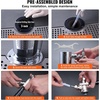 image:imageVEVOR Kegerator Tower Kit Single Tap Beer Conversion Kit Stainless Steel Keg Beer Tower Dispenser with Dual Gauge CGA320 Regulator amp DSystem Keg Coupler Beer Drip Tray for Party HomeDual Taps
