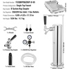 image:imageVEVOR Kegerator Tower Kit Single Tap Beer Conversion Kit Stainless Steel Keg Beer Tower Dispenser with Dual Gauge CGA320 Regulator amp DSystem Keg Coupler Beer Drip Tray for Party HomeSingle Tap