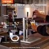 image:imageVEVOR Kegerator Tower Kit Single Tap Beer Conversion Kit Stainless Steel Keg Beer Tower Dispenser with Dual Gauge CGA320 Regulator amp DSystem Keg Coupler Beer Drip Tray for Party HomeDual Taps