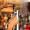 image:imageVEVOR Kegerator Tower Kit Single Tap Beer Conversion Kit Stainless Steel Keg Beer Tower Dispenser with Dual Gauge CGA320 Regulator amp DSystem Keg Coupler Beer Drip Tray for Party HomeSingle Tap