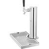 image:imageVEVOR Kegerator Tower Kit Single Tap Beer Conversion Kit Stainless Steel Keg Beer Tower Dispenser with Dual Gauge CGA320 Regulator amp DSystem Keg Coupler Beer Drip Tray for Party HomeSingle Tap