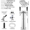 image:imageVEVOR Kegerator Tower Kit Single Tap Beer Conversion Kit Stainless Steel Keg Beer Tower Dispenser with Dual Gauge CGA320 Regulator amp DSystem Keg Coupler Beer Drip Tray for Party HomeDual Taps