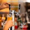 image:imageVEVOR Kegerator Tower Kit Single Tap Beer Conversion Kit Stainless Steel Keg Beer Tower Dispenser with Dual Gauge CGA320 Regulator amp DSystem Keg Coupler Beer Drip Tray for Party HomeDual Taps
