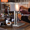image:imageVEVOR Kegerator Tower Kit Single Tap Beer Conversion Kit Stainless Steel Keg Beer Tower Dispenser with Dual Gauge CGA320 Regulator amp DSystem Keg Coupler Beer Drip Tray for Party HomeSingle Tap