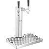 image:imageVEVOR Kegerator Tower Kit Single Tap Beer Conversion Kit Stainless Steel Keg Beer Tower Dispenser with Dual Gauge CGA320 Regulator amp DSystem Keg Coupler Beer Drip Tray for Party HomeDual Taps