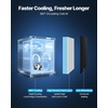 image:imageVEVOR Mini Fridge with Freezer 16 CuFt Compact Refrigerator 7 Mode Adjustable Temperature Energy Efficient Small Refrigerator Reversible Door Low Noise for Bedroom Office Brushed StainlessBlack