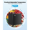 image:imageVEVOR Mini Fridge with Freezer 16 CuFt Compact Refrigerator 7 Mode Adjustable Temperature Energy Efficient Small Refrigerator Reversible Door Low Noise for Bedroom Office Brushed StainlessBlack
