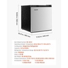 image:imageVEVOR Mini Fridge with Freezer 16 CuFt Compact Refrigerator 7 Mode Adjustable Temperature Energy Efficient Small Refrigerator Reversible Door Low Noise for Bedroom Office Brushed StainlessBrushed Stainless