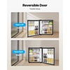 image:imageVEVOR Mini Fridge with Freezer 16 CuFt Compact Refrigerator 7 Mode Adjustable Temperature Energy Efficient Small Refrigerator Reversible Door Low Noise for Bedroom Office Brushed StainlessBlack