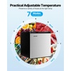 image:imageVEVOR Mini Fridge with Freezer 16 CuFt Compact Refrigerator 7 Mode Adjustable Temperature Energy Efficient Small Refrigerator Reversible Door Low Noise for Bedroom Office Brushed StainlessBrushed Stainless