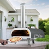image:imageVEVOR Outdoor Pizza Oven 12 Inch Wood Fired Pizza Ovens Pellet PizzaStove with Thermometer Portable PizzaMaker for Outside Backyard Patio Camping PizzaStone Carry Bag Shovel BlackBlack