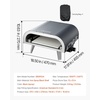 image:imageVEVOR Propane Outdoor Pizza Oven 12 Inch Gas Pizza Maker Portable Pizza Cooker with Thickened PizzaStone Carry Bag 3 Layers PizzaOven for Outside Backyard Patio Camping Black