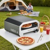 image:imageVEVOR Propane Outdoor Pizza Oven 12 in Auto Rotating Propane Gas Pizza Ovens Portable Pizza Cooker with Electric Rotation System Carry Bag Pizza Maker for Outside Backyard Patio Camping Black16 Inch