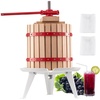 image:imageVEVOR 32 Gal12L Fruit Wine Press Solid Wood Basket with 8 Blocks Heavy Duty Manual Juice Maker Cider Apple Grape Tincture Honey Olive Oil Making Press with Handle for Kitchen Home32 Gal