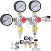 image:imageVEVOR CO2 Regulator Gauge with 060PSI Heavy Duty CO2 Gauge Gas System Draft Beer Regulator with Check Valve Adjustable Pressure Regulator for Draft Beer Homebrew Triple Gauge Regulator
