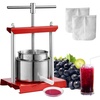 image:imageVEVOR Fruit Wine Press 088 Gallon336L 2 Stainless Steel Barrels Manual Juice Maker Cider Apple Grape Tincture Vegetables Honey Olive Oil Making Press with THandle for Outdoor Kitchen and HomeStainless 088Gal