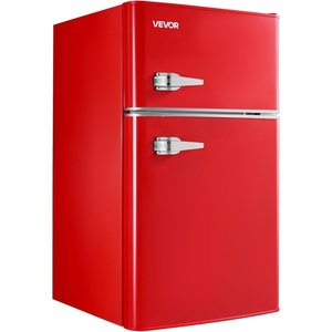 image:imageVEVOR 32 CuFt Mini Fridge with Freezer Dual Zone Compact Refrigerator 3Mode Adjustable Temperature Energy Efficient Small Fridge Reversible Door Low Noise for Bedroom Dorm Office BlackRetro Red