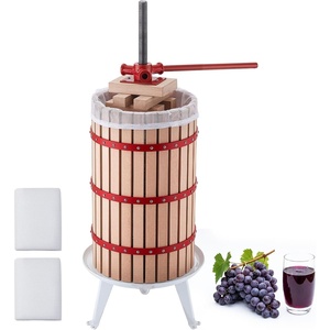 image:imageVEVOR 32 Gal12L Fruit Wine Press Solid Wood Basket with 8 Blocks Heavy Duty Manual Juice Maker Cider Apple Grape Tincture Honey Olive Oil Making Press with Handle for Kitchen Home793 Gal