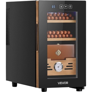 image:imageVEVOR Electric Humidor 16L 100 Counts Electric Cigar Humidor Cabinet with Cooling Temperature Control Spanish Cedar Wood Shelves amp Drawers Mechanical Hygrometer 2 Layers Cooler for Household23L