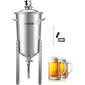 image:imageVEVOR Fermentation Tank 16 GalStainless Steel Beer Brew Fermentor Brew Bucket Fermentor for Home Brewing with Conical Base Brewing Equipment8 GalFermenter20
