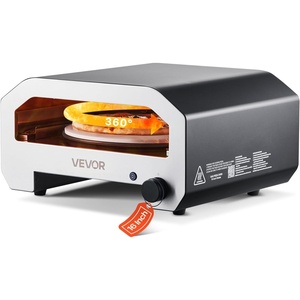 image:imageVEVOR Propane Outdoor Pizza Oven 12 in Auto Rotating Propane Gas Pizza Ovens Portable Pizza Cooker with Electric Rotation System Carry Bag Pizza Maker for Outside Backyard Patio Camping Black16 Inch