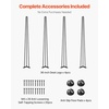 image:imageHappybuy Hairpin Table Legs 36 in Black Set of 4 Desk Legs 220 lbs Load Capacity Each Leg Hairpin Desk Legs 3 Rods for Bench Desk Dining End Table Chairs Carbon Steel DIY Heavy Duty Furniture Legs