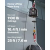image:imageVEVOR 2in1 Electric Hoist Winch 660 lbs Capacity 1500W Portable Power Winch Crane 984 ft Lifting Height 62 ftmin with Wired and Wireless Remote Control for Factory Warehouss Garage1100lbs 25ft