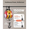 image:imageVEVOR 2in1 Electric Hoist Winch 660 lbs Capacity 1500W Portable Power Winch Crane 984 ft Lifting Height 62 ftmin with Wired and Wireless Remote Control for Factory Warehouss Garage660lbs 98FT