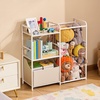 image:imageVEVOR 3Tier Kids Bookshelf Toy Storage Organizer for Toddler Book Shelf for Kids Rooms with Sling Book Rack and Storage Bag Kids Storage Book Shelves for Kids Room Playroom Kindergarten NurseryToy Organizer with Fabric Drawer
