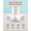 image:imageVEVOR 3Way PVC Fittings 1inch PVC Pipe Joints Elbow Connector 10Pack Furniture Grade Tee Fittings for DIY Storage Rack Animal Cage Pool or Garden Support Frame Impact amp WeatherResistant3Way PVC Fitting