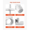 image:imageVEVOR 3Way PVC Fittings 1inch PVC Pipe Joints Elbow Connector 10Pack Furniture Grade Tee Fittings for DIY Storage Rack Animal Cage Pool or Garden Support Frame Impact amp WeatherResistant4Way PVC Fitting