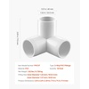 image:imageVEVOR 3Way PVC Fittings 1inch PVC Pipe Joints Elbow Connector 10Pack Furniture Grade Tee Fittings for DIY Storage Rack Animal Cage Pool or Garden Support Frame Impact amp WeatherResistant3Way PVC Fitting