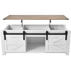 image:imageVEVOR 472 Farmhouse Lift Top Coffee Table with Sliding Barn Door Rustic Center Table with Hidden Storage Compartment Rectangle Lifting Large Tabletop for Living Room Office Easy Assembly White