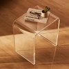image:imageVEVOR Acrylic Side Table Set of 2 Clear End Table 18mm Thicker 18 H Modern Nightstand Used in Living Room amp Bedroom Bathroom Home Decor for Drink Coffee Snack OnePiece No Assembly RequiredSide Table Set 2