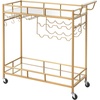 image:imageVEVOR Bar Cart 3 Tiers Home Kitchen Serving Carts Industrial Rolling Utility Station on Wheel Mobile Drink Beverage Shelf with Wine Rack amp Glass Holder 3464x1417x3268 in Rustic Brown and BlackGold