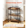 image:imageVEVOR Bar Cart 3 Tiers Home Kitchen Serving Carts Industrial Rolling Utility Station on Wheel Mobile Drink Beverage Shelf with Wine Rack amp Glass Holder 3464x1417x3268 in Rustic Brown and BlackRustic Brown and Black