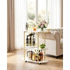 image:imageVEVOR Bar Cart 3 Tiers Home Kitchen Serving Carts Industrial Rolling Utility Station on Wheel Mobile Drink Beverage Shelf with Wine Rack amp Glass Holder 3464x1417x3268 in Rustic Brown and BlackGold