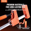 image:imageVEVOR Bar Clamps for Woodworking 2Pack 6 inch and 2Pack 12 inch Lockable FClamp with 600 lbs Load Limit 212 inch Depth Cast Iron and Carbon Steel Wood Clamps for Woodworking Metal WorkingHeavyDuty
